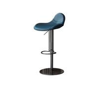 GEK208130 Multiuso Sedia da bar di lusso leggera e alla moda Seggiolone girevole for uso domestico Sgabello da bar Sedia da isola in acciaio inossidabile Moderni(Blue)