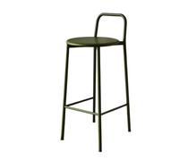 GEK208130 Multiuso Sedia da bar for ristorante color ferro, casual, con schienale alto, 65 cm Moderni(Green)