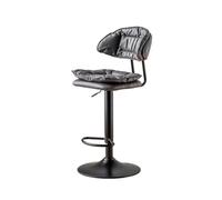 GEK208130 Multiuso Sedia da bar girevole con sollevamento da 60-80 cm Tecnologia Tessuto Schienale semplice Sgabelli alti for la casa Sedia da bar anteriore Moderni(Dark gray)