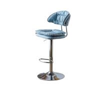 GEK208130 Multiuso Sedia da bar girevole for ristorante con schienale semplice in pelle PU, sgabello alto for uso domestico da 60-80 cm Moderni(Blue)