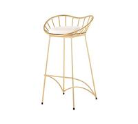GEK208130 Multiuso Sedia da bar in ferro personalizzata da 75 cm/29,52 pollici. Sedia da bar for ristorante. Sgabello alto semplice Moderni(Gold)