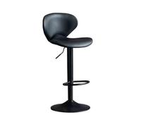 GEK208130 Multiuso Sedia da bar semplice 60-80 cm schienale sollevabile sgabello alto uso domestico sgabello da bar portante sedia da bar Moderni(Nero)