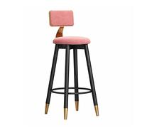 GEK208130 Multiuso Sedia da bar sgabello da reception 75 cm/29,52 pollici con sedia da pranzo pratica con schienale Moderni(Pink)