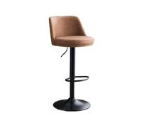 GEK208130 Multiuso Sedia da isola da cucina moderna e leggera di lusso for uso domestico, 60-80 cm, con schienale girevole, sgabello da bar, seggiolone in ferro Moderni(Bruin)
