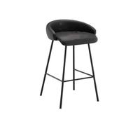 GEK208130 Multiuso Sedia da isola moderna semplice sgabello alto sgabello da bar scandinavo sedia alta for la casa sgabelli da bar isola Moderni(Nero)
