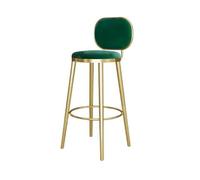 GEK208130 Multiuso Sedie da bar moderne for isola, sgabelli da bar con schienale semplice, sgabelli alti, sedie da bar di lusso scandinave Moderni(Green)