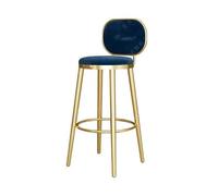 GEK208130 Multiuso Sedie da bar moderne for isola, sgabelli da bar con schienale semplice, sgabelli alti, sedie da bar di lusso scandinave Moderni(Blue)