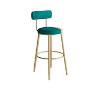 GEK208130 Multiuso Seggiolone di lusso alla moda Nordic Bar Ristorante Negozio di dolci Reception Sgabello alto con schienale Moderni(Green,M)