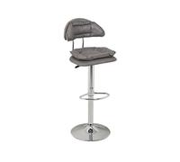 GEK208130 Multiuso Seggiolone for la casa con schienale di lusso leggero, moderno e creativo, con pacchetto morbido, sedia da bar con ascensore, semplice sedia girevole Moderni(Grijs)