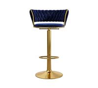 GEK208130 Multiuso Seggiolone girevole for reception da bar for la casa con schienale regolabile, sgabello alto (65-80 cm) Moderni(Blue)