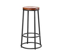 GEK208130 Multiuso Semplice sedia da bar industriale in ferro, cassiere, reception, sedia, caffetteria, sgabello da bar, cuscino in legno Moderni