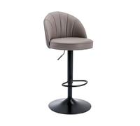 GEK208130 Multiuso Sgabelli da bar con schienale di alta qualità for uso domestico Sgabelli da banco girevoli Sgabelli alti moderni e semplici da bar con sedia ad isola Moderni(Grijs)