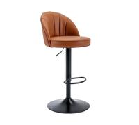 GEK208130 Multiuso Sgabelli da bar con schienale di alta qualità for uso domestico Sgabelli da banco girevoli Sgabelli alti moderni e semplici da bar con sedia ad isola Moderni(Bruin)