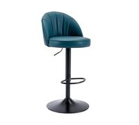 GEK208130 Multiuso Sgabelli da bar con schienale di alta qualità for uso domestico Sgabelli da banco girevoli Sgabelli alti moderni e semplici da bar con sedia ad isola Moderni(Blue)