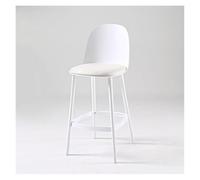 GEK208130 Multiuso Sgabelli da bar for uso domestico Sgabelli alti Sgabelli da bar con schienale Sedia isola da bancone Moderni(Bianco)