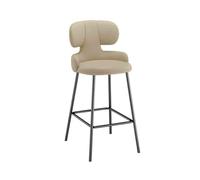 GEK208130 Multiuso Sgabelli da bar Sedie da isola Sgabelli da bar leggeri di lusso Sgabelli da bar Premium Sense Moderni Sedie con schienale alto Moderni(Beige)
