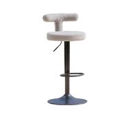 GEK208130 Multiuso Sgabello alto for la casa Sgabello girevole Seggiolone sollevabile for cassiere Sgabello da bar anteriore Sgabello rotondo commerciale Sedia da bar girevole Moderni(Grijs)