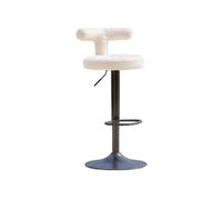 GEK208130 Multiuso Sgabello alto for la casa Sgabello girevole Seggiolone sollevabile for cassiere Sgabello da bar anteriore Sgabello rotondo commerciale Sedia da bar girevole Moderni(Bianco)