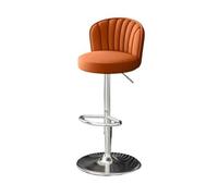 GEK208130 Multiuso Sgabello alto girevole con sollevamento commerciale Sgabello da bar Sedia da bar Sedia alta for uso domestico Sgabelli rotondi Moderni(Orange)
