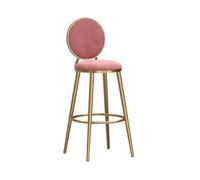 GEK208130 Multiuso Sgabello da bar alto da 75 cm, for uso domestico, con schienale alto, sedia da bar for caffetteria Moderni(Pink)