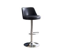 GEK208130 Multiuso Sgabello da bar con schienale girevole sollevabile da 60-80 cm, moderno, leggero, di lusso, for uso domestico, moda, cucina, sedia da isola, sedia in ferro Moderni(Nero)