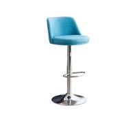 GEK208130 Multiuso Sgabello da bar con schienale girevole sollevabile da 60-80 cm, moderno, leggero, di lusso, for uso domestico, moda, cucina, sedia da isola, sedia in ferro Moderni(Blue)