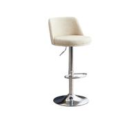 GEK208130 Multiuso Sgabello da bar con schienale girevole sollevabile da 60-80 cm, moderno, leggero, di lusso, for uso domestico, moda, cucina, sedia da isola, sedia in ferro Moderni(Bianco)