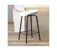 GEK208130 Multiuso Sgabello da bar con seduta bianca in legno for uso domestico, ristorante, isola, sedia alta in ferro 65/75 cm Moderni(Piccolo)