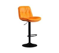 GEK208130 Multiuso Sgabello da bar con sollevamento 60-80 cm Sgabello da bar moderno e semplice Sgabello da scrivania Schienale Sedia Luce Lusso Sgabello alto Sedia for la casa Moderni(Orange)