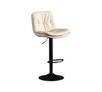 GEK208130 Multiuso Sgabello da bar con sollevamento 60-80 cm Sgabello da bar moderno e semplice Sgabello da scrivania Schienale Sedia Luce Lusso Sgabello alto Sedia for la casa Moderni(Bianco)
