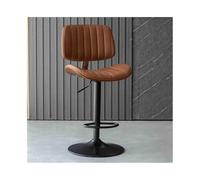 GEK208130 Multiuso Sgabello da bar di lusso leggero Sgabello girevole for la casa Sgabelli alti da bancone Sgabelli da bancone Sgabelli da bar europei Sedie con schienale Moderni(Bruin)