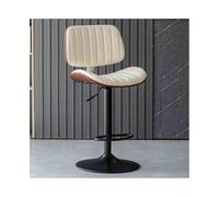 GEK208130 Multiuso Sgabello da bar di lusso leggero Sgabello girevole for la casa Sgabelli alti da bancone Sgabelli da bancone Sgabelli da bar europei Sedie con schienale Moderni(Bianco)