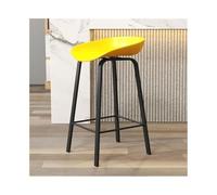 GEK208130 Multiuso Sgabello da bar giallo, in legno, for uso domestico, ristorante, bar, isola, tavolo, ferro, seggiolone for il tempo libero Moderni(Piccolo)