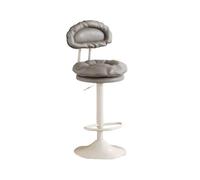GEK208130 Multiuso Sgabello da bar girevole e sollevabile da 54-74 cm, semplice schienale, uso domestico, sgabello alto, sedia da bar frontale Moderni(Grijs)