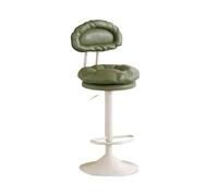 GEK208130 Multiuso Sgabello da bar girevole e sollevabile da 54-74 cm, semplice schienale, uso domestico, sgabello alto, sedia da bar frontale Moderni(Green)