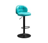 GEK208130 Multiuso Sgabello da bar in ferro alla moda, schienale semplice, sgabello alto, sedia girevole con sollevamento Moderni(Blue)