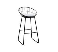 GEK208130 Multiuso Sgabello da bar in ferro con schienale nero for casa, tempo libero, ristorante, bar, seggiolone, set da 2 pezzi Moderni