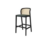 GEK208130 Multiuso Sgabello da bar in legno massello di rattan Sgabello da bar commerciale nero Seggiolone da bar Moderni