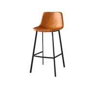 GEK208130 Multiuso Sgabello da bar scandinavo Sgabello da bar retrò di lusso Sgabello da bar moderno semplice for uso domestico Sgabello alto in ferro Sedia alta da bar Moderni(Orange)