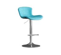 GEK208130 Multiuso Sgabello da bar semplice di moda Sgabello alto for uso domestico moderno Schienale di lusso leggero Sedia da bar sollevabile Sedia girevole in ferro da 60-80 cm Moderni(Blue)