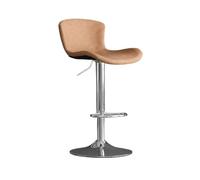 GEK208130 Multiuso Sgabello da bar semplice di moda Sgabello alto for uso domestico moderno Schienale di lusso leggero Sedia da bar sollevabile Sedia girevole in ferro da 60-80 cm Moderni(Bruin)