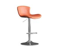 GEK208130 Multiuso Sgabello da bar semplice di moda Sgabello alto for uso domestico moderno Schienale di lusso leggero Sedia da bar sollevabile Sedia girevole in ferro da 60-80 cm Moderni(Orange)