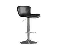 GEK208130 Multiuso Sgabello da bar semplice di moda Sgabello alto for uso domestico moderno Schienale di lusso leggero Sedia da bar sollevabile Sedia girevole in ferro da 60-80 cm Moderni(Nero)