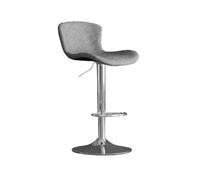 GEK208130 Multiuso Sgabello da bar semplice di moda Sgabello alto for uso domestico moderno Schienale di lusso leggero Sedia da bar sollevabile Sedia girevole in ferro da 60-80 cm Moderni(Grijs)