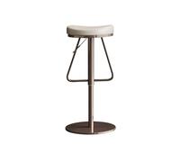 GEK208130 Multiuso Sgabello da bar Sgabello da bar di lusso leggero Sedia girevole for la casa senza schienale Sedia da bar sollevabile in acciaio inossidabile (56-82 cm) Moderni(Bianco)