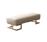 GEK208130 Panche punta letto Moda leggera Mobili di lusso Ingresso Panca for scarpe Spogliatoio Cambio Sgabello Poggiapiedi Camera da letto Comodino Divano Panca Decorativo(Bianco,100 * 45 * 42cm)