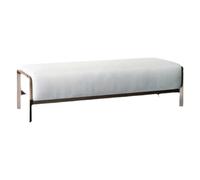 GEK208130 Panche punta letto Panca ai piedi del letto con gambe in metallo, panca da ingresso imbottita for soggiorno, camera da letto, ingresso (Bianco) Decorativo(120 * 45 * 45cm)