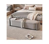 GEK208130 Panche punta letto Panca con contenitore for letto matrimoniale di lusso, con letto frontale, divano lungo, panca for ingresso e scarpiera Decorativo(Dark Gray+Light Gray,Grande)