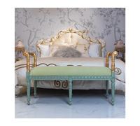 GEK208130 Panche punta letto Panca vintage francese, semplice panca imbottita capitonnè in stile ottomano con cuscino morbido e confortevole e design moderno alla moda Decorativo