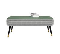 GEK208130 Panche punta letto Panche imbottite for camera da letto Sgabello poggiapiedi for soggiorno con gambe in metallo for ingresso, sala da pranzo, camera da letto, fine letto Decorativo(Green)